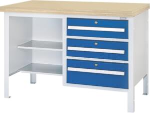 GARANT Munkapad, jobbra 3 fiókkal, balra nyitott product image 1