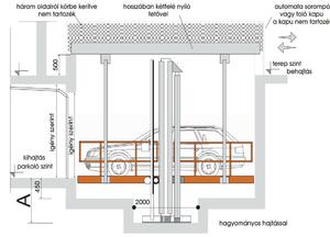 Dream Parking FL-Á-FT, hossztengelyben, kétfelé nyíló tetővel product image 1