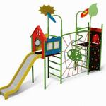 Játszótérpont Kft. Fém kisházikó mászófalas bástyával product image