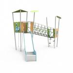 Játszótérpont Kft. Fém dupla tornyos dzsungel világ kötél híddal product image