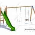 Játszótérpont Kft. Állványos csúszda dupla hintával product image