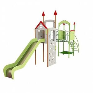 Játszótérpont Kft. Fém dupla Bástyás kastély ferde kötél híddal product image 1