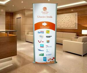 Triangle hungária Beltéri információs totem oszlop készítés product image 2