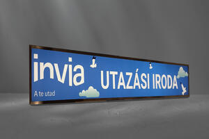 Triangle hungária Plexi előlapos világító tábla gyártás product image 2