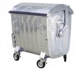 Meva 1100 literes horganyzott fém hulladékgyűjtő konténer product image 1